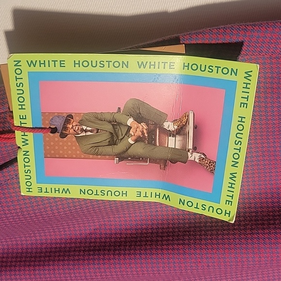 Houston White Pink & Blue Pattern Straight Leg, Elastic Waist Trouser S: XL, NWT - Picture 4 of 10